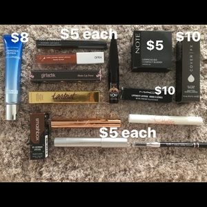 Various makeup products
